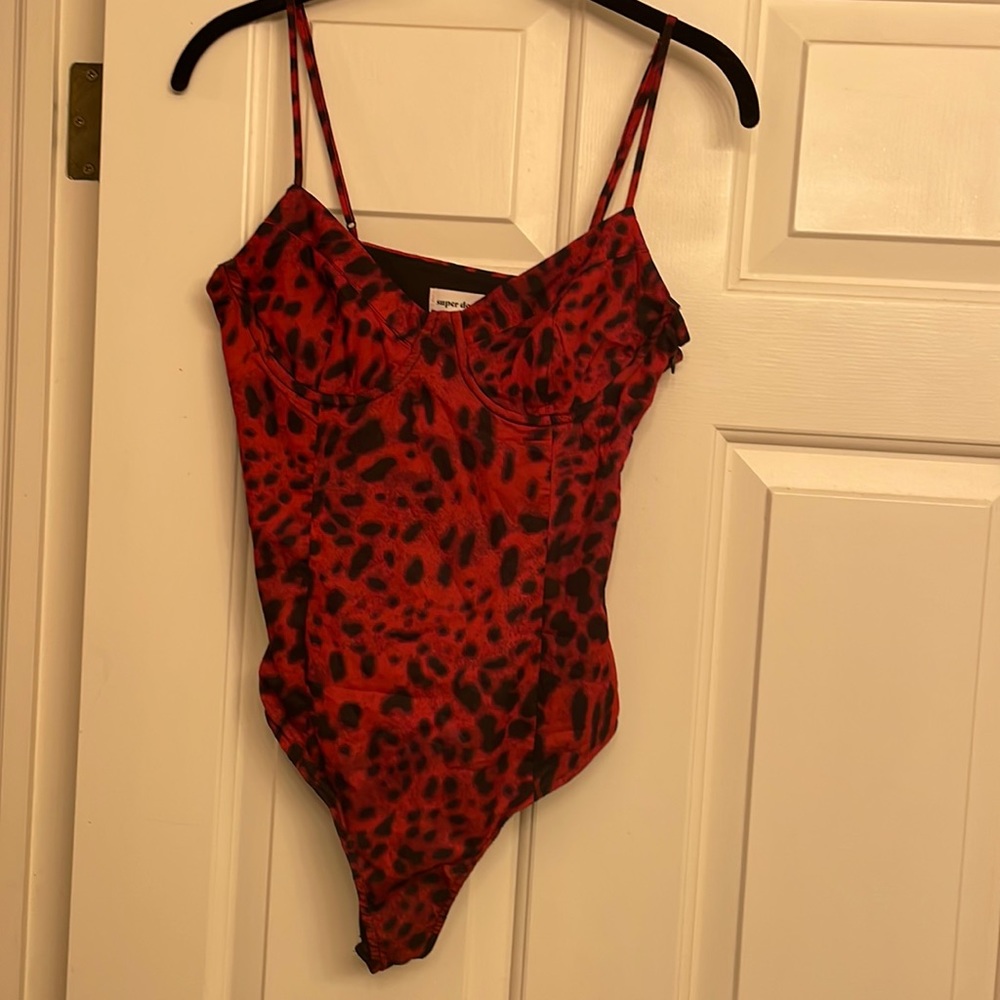Superdown cheetah bodysuit